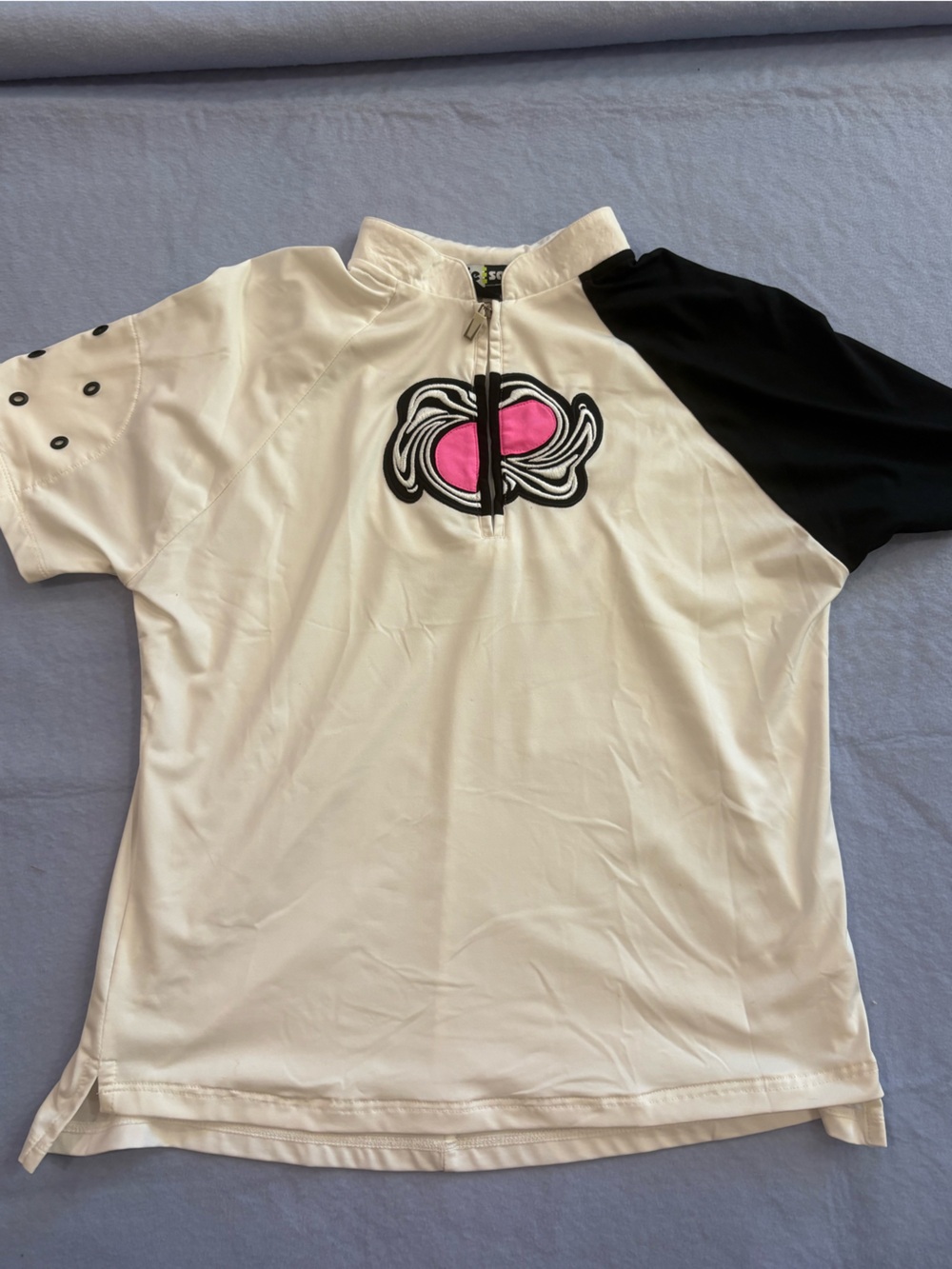 jamie sadock White and black golf top M